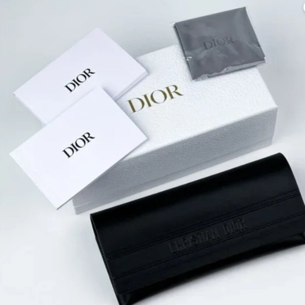 NEW AUTHENTIC DIORSIGNATURE A3U B0B0 Gold / Blue SHIELD DIOR SUNGLASSES - Picture 4 of 4